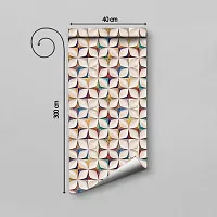 WALLWEAR - Self Adhesive Wallpaper For Walls And Wall Sticker For Home D&eacute;cor (4ColorFlower) Extra Large Size (300x40cm) 3D Wall Papers For Bedroom, Livingroom, Kitchen, Hall, Office Etc Decorations-thumb1