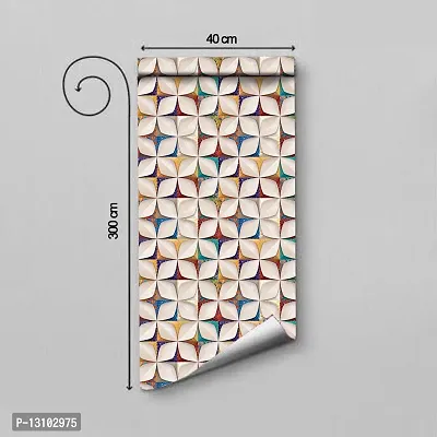 WALLWEAR - Self Adhesive Wallpaper For Walls And Wall Sticker For Home D&eacute;cor (4ColorFlower) Extra Large Size (300x40cm) 3D Wall Papers For Bedroom, Livingroom, Kitchen, Hall, Office Etc Decorations-thumb2