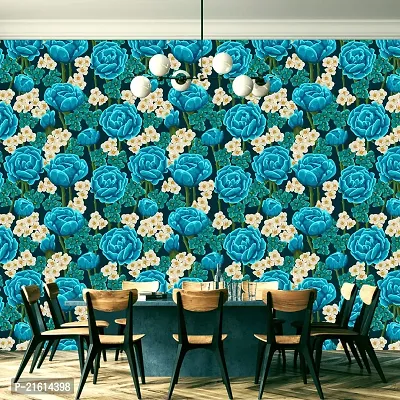 DeCorner - Self Adhesive Wallpaper for Walls (BlueRose) Extra Large Size (300x40) Cm Wall Stickers for Bedroom | Wall Stickers for Living Room | Wall Stickers for Kitchen | Pack of-1-thumb5