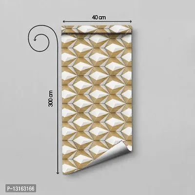 Self Adhesive Wallpapers (3DAngles) Wall Stickers Extra Large (300x40cm) for Bedroom | Livingroom | Kitchen | Hall Etc-thumb2