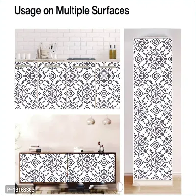 Self Adhesive Wallpapers (GeometricPhool) Wall Stickers Extra Large (300x40cm) for Bedroom | Livingroom | Kitchen | Hall Etc-thumb5