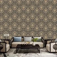 Self Adhesive Wallpapers (BlackAndGold) Wall Stickers Extra Large (300x40cm) for Bedroom | Livingroom | Kitchen | Hall Etc-thumb3