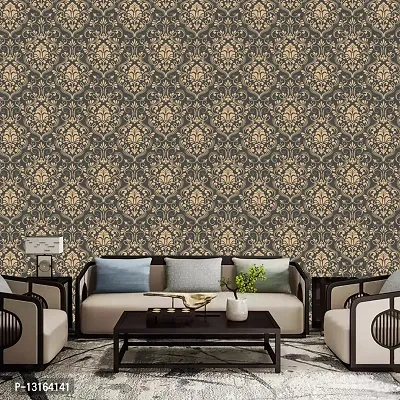 Self Adhesive Wallpapers (BlackAndGold) Wall Stickers Extra Large (300x40cm) for Bedroom | Livingroom | Kitchen | Hall Etc-thumb4