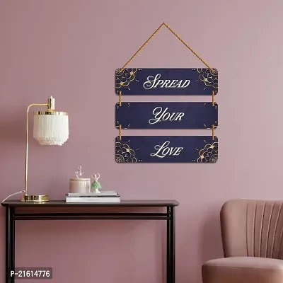 DeCorner Decorative Wooden Printed all Hanger | Wall Decor for Living Room | Wall Hangings for Home Decoration | Bedroom Wall Decor | Wooden Wall Hangings Home.(Spread Your Love)-thumb3