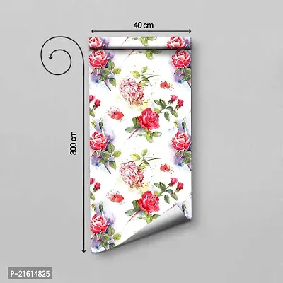 DeCorner - Self Adhesive Wallpaper for Walls (Beautiful Rose) Extra Large Size (300x40) Cm Wall Stickers for Bedroom | Wall Stickers for Living Room | Wall Stickers for Kitchen | Pack of-1-thumb2