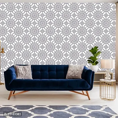 Self Adhesive Wallpapers (GeometricPhool) Wall Stickers Extra Large (300x40cm) for Bedroom | Livingroom | Kitchen | Hall Etc-thumb4