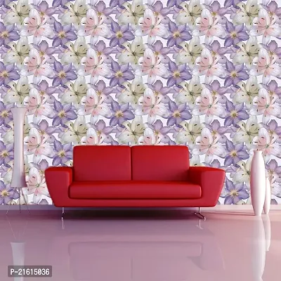 DeCorner - Self Adhesive Wallpaper for Walls (PurpleFlower) Extra Large Size (300x40) Cm Wall Stickers for Bedroom | Wall Stickers for Living Room | Wall Stickers for Kitchen | Pack of-1-thumb4