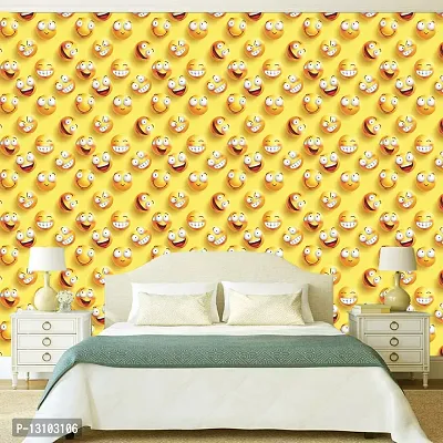 WALLWEAR - Self Adhesive Wallpaper For Walls And Wall Sticker For Home D&eacute;cor (Emoji) Extra Large Size (300x40cm) 3D Wall Papers For Bedroom, Livingroom, Kitchen, Hall, Office Etc Decorations-thumb3