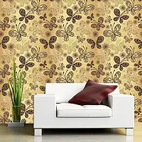 DeCorner - Self Adhesive Wallpaper for Walls (GoldenButterfly) Extra Large Size (300x40) Cm Wall Stickers for Bedroom | Wall Stickers for Living Room | Wall Stickers for Kitchen | Pack of-1-thumb2