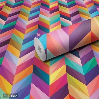 WALLWEAR - Self Adhesive Wallpaper For Walls And Wall Sticker For Home D&eacute;cor (RainbowStrip) Extra Large Size (300x40cm) 3D Wall Papers For Bedroom, Livingroom, Kitchen, Hall, Office Etc Decorations