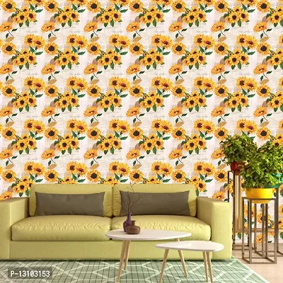 WALLWEAR - Self Adhesive Wallpaper For Walls And Wall Sticker For Home D&eacute;cor (GreetingSunflower) Extra Large Size (300x40cm) 3D Wall Papers For Bedroom, Livingroom, Kitchen, Hall, Office Etc Decorations-thumb4