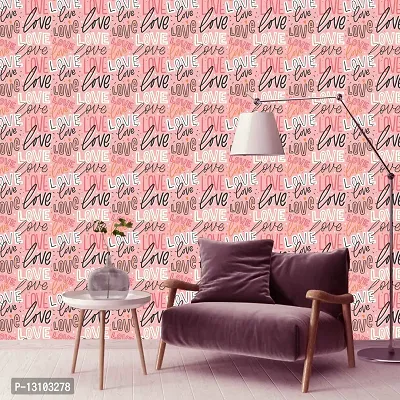 WALLWEAR - Self Adhesive Wallpaper For Walls And Wall Sticker For Home D&eacute;cor (PinkLove) Extra Large Size (300x40cm) 3D Wall Papers For Bedroom, Livingroom, Kitchen, Hall, Office Etc Decorations-thumb4