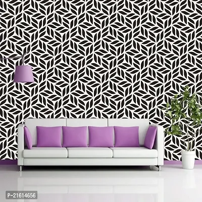 DeCorner - Self Adhesive Wallpaper for Walls (BlackWhiteLeaf) Extra Large Size (300x40) Cm Wall Stickers for Bedroom | Wall Stickers for Living Room | Wall Stickers for Kitchen | Pack of-1-thumb5