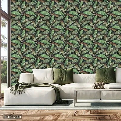 Self Adhesive Wallpapers (BananaLeaf) Wall Stickers Extra Large (300x40cm) for Bedroom | Livingroom | Kitchen | Hall Etc-thumb3