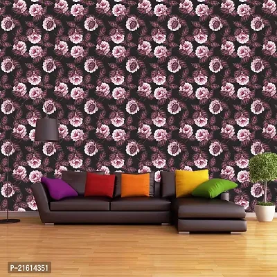 DeCorner - Self Adhesive Wallpaper for Walls (WineLeafFlower) Extra Large Size (300x40) Cm Wall Stickers for Bedroom | Wall Stickers for Living Room | Wall Stickers for Kitchen | Pack of-1-thumb2