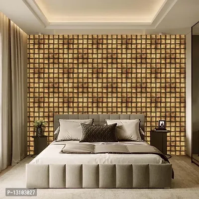 WALLWEAR - Self Adhesive Wallpaper For Walls And Wall Sticker For Home D&eacute;cor (BrownMate) Extra Large Size (300x40cm) 3D Wall Papers For Bedroom, Livingroom, Kitchen, Hall, Office Etc Decorations-thumb3