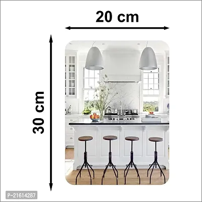 DeCorner -Self Adhesive Plastic Basin Mirror for Wall Stickers (30x20) cm Frameless Flexible Mirror for Bathroom | Bedroom | Living Room (V-CurveRectangle Mirror) Mirror Wall Decor-thumb2