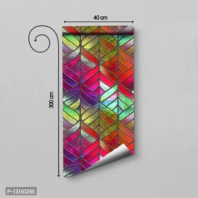 Self Adhesive Wallpapers (ColorFullWindow) Wall Stickers Extra Large (300x40cm) for Bedroom | Livingroom | Kitchen | Hall Etc-thumb2