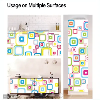 WALLWEAR - Self Adhesive Wallpaper For Walls And Wall Sticker For Home D&eacute;cor (MultiSquares) Extra Large Size (300x40cm) 3D Wall Papers For Bedroom, Livingroom, Kitchen, Hall, Office Etc Decorations-thumb5