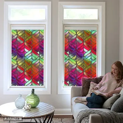 Designer Self Adhesive Vinyl Window Privacy Film Decorative Stickers Large Size (60x200Cm) Glass Film Window Stickers for Home Glass Bathroom Colourful Window Sticker for Glass