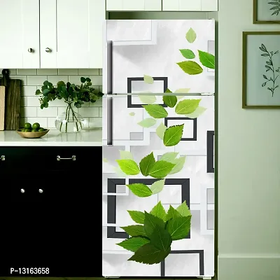 Self Adhesive Fridge Sticker Single/Double Door Full Size (160x60) Cm Fridge Stickers | Refrigerator Wall Stickers for Kitchen Decoration | Sticker for Fridge Door (BoxNLeaves)-thumb0