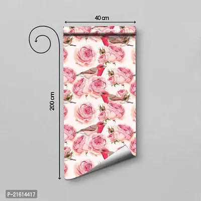 DeCorner Pack of 2 Wallpapers | Buy 1 Get 2 | Wallpaper for Wall Sticker for Kitchen Wallpaper for Drawing Room and | Wallpaper for Bedroom Self Adhesive Floral Wallpapers (Bird Flower)-thumb4