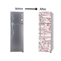 Self Adhesive Fridge Sticker Single/Double Door Full Size (160x60) Cm Fridge Stickers | Refrigerator Wall Stickers for Kitchen Decoration | Sticker for Fridge Door (DotFlower)-thumb4