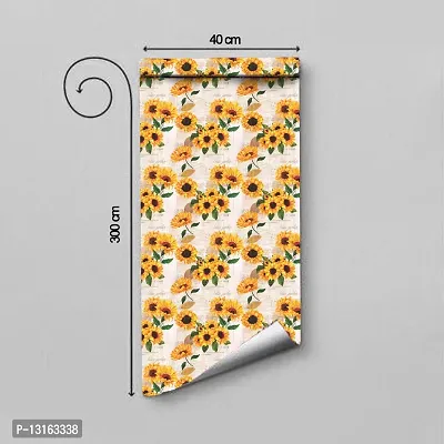 Self Adhesive Wallpapers (GreetingSunflower) Wall Stickers Extra Large (300x40cm) for Bedroom | Livingroom | Kitchen | Hall Etc-thumb2