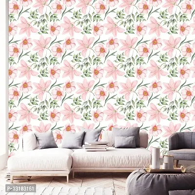 WALLWEAR - Self Adhesive Wallpaper For Walls And Wall Sticker For Home D&eacute;cor (GulabiFool) Extra Large Size (300x40cm) 3D Wall Papers For Bedroom, Livingroom, Kitchen, Hall, Office Etc Decorations-thumb3