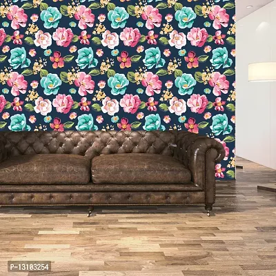 WALLWEAR - Self Adhesive Wallpaper For Walls And Wall Sticker For Home D&eacute;cor (PaintingFlower) Extra Large Size (300x40cm) 3D Wall Papers For Bedroom, Livingroom, Kitchen, Hall, Office Etc Decorations-thumb3