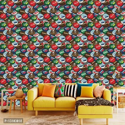 WALLWEAR - Self Adhesive Wallpaper For Walls And Wall Sticker For Home D&eacute;cor (BottlesCap) Extra Large Size (300x40cm) 3D Wall Papers For Bedroom, Livingroom, Kitchen, Hall, Office Etc Decorations-thumb3