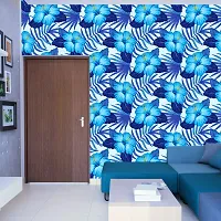 DeCorner - Self Adhesive Wallpaper for Walls (BlueLilly) Extra Large Size (300x40) Cm Wall Stickers for Bedroom | Wall Stickers for Living Room | Wall Stickers for Kitchen | Pack of-1-thumb1