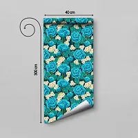 Self Adhesive Wallpapers (BlueRose) Wall Stickers Extra Large (300x40cm) for Bedroom | Livingroom | Kitchen | Hall Etc-thumb1