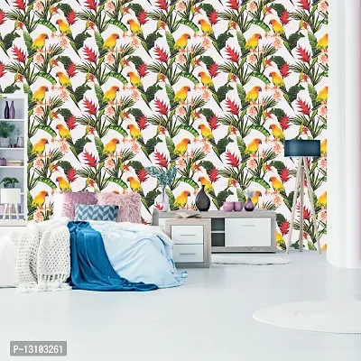 WALLWEAR - Self Adhesive Wallpaper For Walls And Wall Sticker For Home D&eacute;cor (ParrotOnTree) Extra Large Size (300x40cm) 3D Wall Papers For Bedroom, Livingroom, Kitchen, Hall, Office Etc Decorations-thumb4