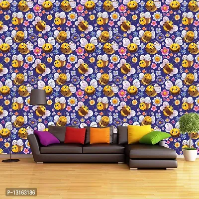 Self Adhesive Wallpapers (BabyBees) Wall Stickers Extra Large (300x40cm) for Bedroom | Livingroom | Kitchen | Hall Etc-thumb4