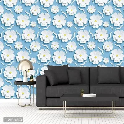 DeCorner - Self Adhesive Wallpaper for Walls (WhiteFlower) Extra Large Size (300x40) Cm Wall Stickers for Bedroom | Wall Stickers for Living Room | Wall Stickers for Kitchen | Pack of-1-thumb5