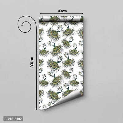 DeCorner - Self Adhesive Wallpaper for Walls (Peacock) Extra Large Size (300x40) Cm Wall Stickers for Bedroom | Wall Stickers for Living Room | Wall Stickers for Kitchen | Pack of-1-thumb2