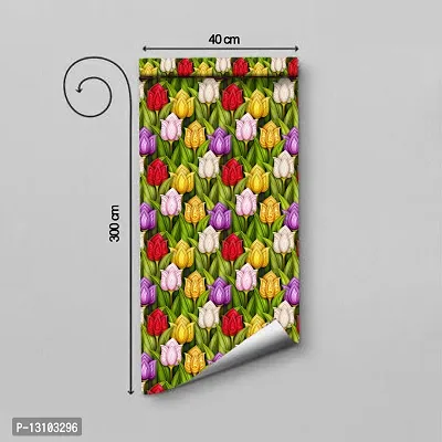 WALLWEAR - Self Adhesive Wallpaper For Walls And Wall Sticker For Home D&eacute;cor (RanginLotus) Extra Large Size (300x40cm) 3D Wall Papers For Bedroom, Livingroom, Kitchen, Hall, Office Etc Decorations-thumb2