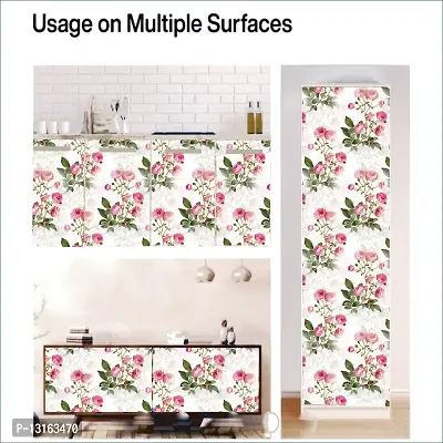 Self Adhesive Wallpapers (PinkMarigold) Wall Stickers Extra Large (300x40cm) for Bedroom | Livingroom | Kitchen | Hall Etc-thumb5