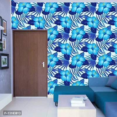 WALLWEAR - Self Adhesive Wallpaper For Walls And Wall Sticker For Home D&eacute;cor (BlueLilly) Extra Large Size (300x40cm) 3D Wall Papers For Bedroom, Livingroom, Kitchen, Hall, Office Etc Decorations-thumb3