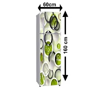 Self Adhesive Fridge Sticker Single/Double Door Full Size (160x60) Cm Fridge Stickers | Refrigerator Wall Stickers for Kitchen Decoration | Sticker for Fridge Door (GolGreen)-thumb1