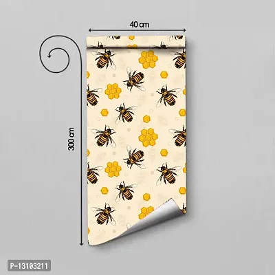 WALLWEAR - Self Adhesive Wallpaper For Walls And Wall Sticker For Home D&eacute;cor (MadhuMakkhi) Extra Large Size (300x40cm) 3D Wall Papers For Bedroom, Livingroom, Kitchen, Hall, Office Etc Decorations-thumb2