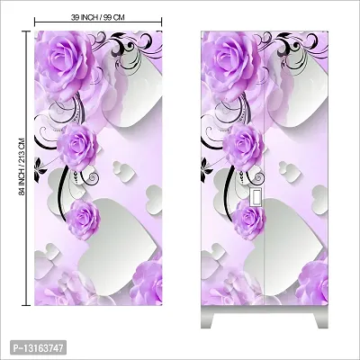 Self Adhesive Almirah Stickers, Wall Stickers, Decorative Sticker Wallpaper for Home Wardrobe Doors (BenganiDilAlmira) PVC Vinyl Size Large (39 x 84 Inch)-thumb2