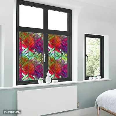 Designer Self Adhesive Vinyl Window Privacy Film Decorative Stickers Large Size (60x200Cm) Glass Film Window Stickers for Home Glass Bathroom Colourful Window Sticker for Glass-thumb4