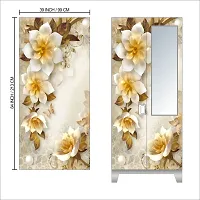 Self Adhesive Almirah Stickers, Wall Stickers, Decorative Sticker Wallpaper for Home Wardrobe Doors (NormalAlmira) PVC Vinyl Size Large (39 x 84 Inch)-thumb1