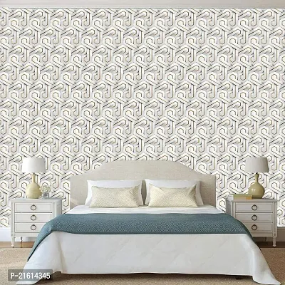 DeCorner - Self Adhesive Wallpaper for Walls (GoldenMaze) Extra Large Size (300x40) Cm Wall Stickers for Bedroom | Wall Stickers for Living Room | Wall Stickers for Kitchen | Pack of-1-thumb2