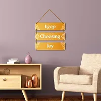 DeCorner Decorative Wooden Printed all Hanger | Wall Decor for Living Room | Wall Hangings for Home Decoration | Bedroom Wall Decor | Wooden Wall Hangings Home.(Keep Choosing Joy)-thumb3