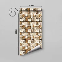 DeCorner - Self Adhesive Wallpaper for Walls (CrackBrick) Extra Large Size (300x40) Cm Wall Stickers for Bedroom | Wall Stickers for Living Room | Wall Stickers for Kitchen | Pack of-1-thumb1