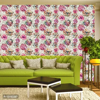 Self Adhesive Wallpapers (GlassFlower) Wall Stickers Extra Large (300x40cm) for Bedroom | Livingroom | Kitchen | Hall Etc-thumb4