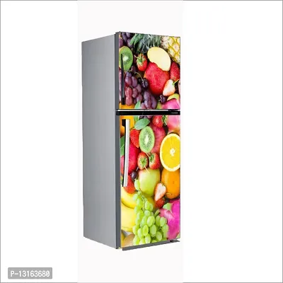 Self Adhesive Fridge Sticker Single/Double Door Full Size (160x60) Cm Fridge Stickers | Refrigerator Wall Stickers for Kitchen Decoration | Sticker for Fridge Door (Fruits)-thumb5